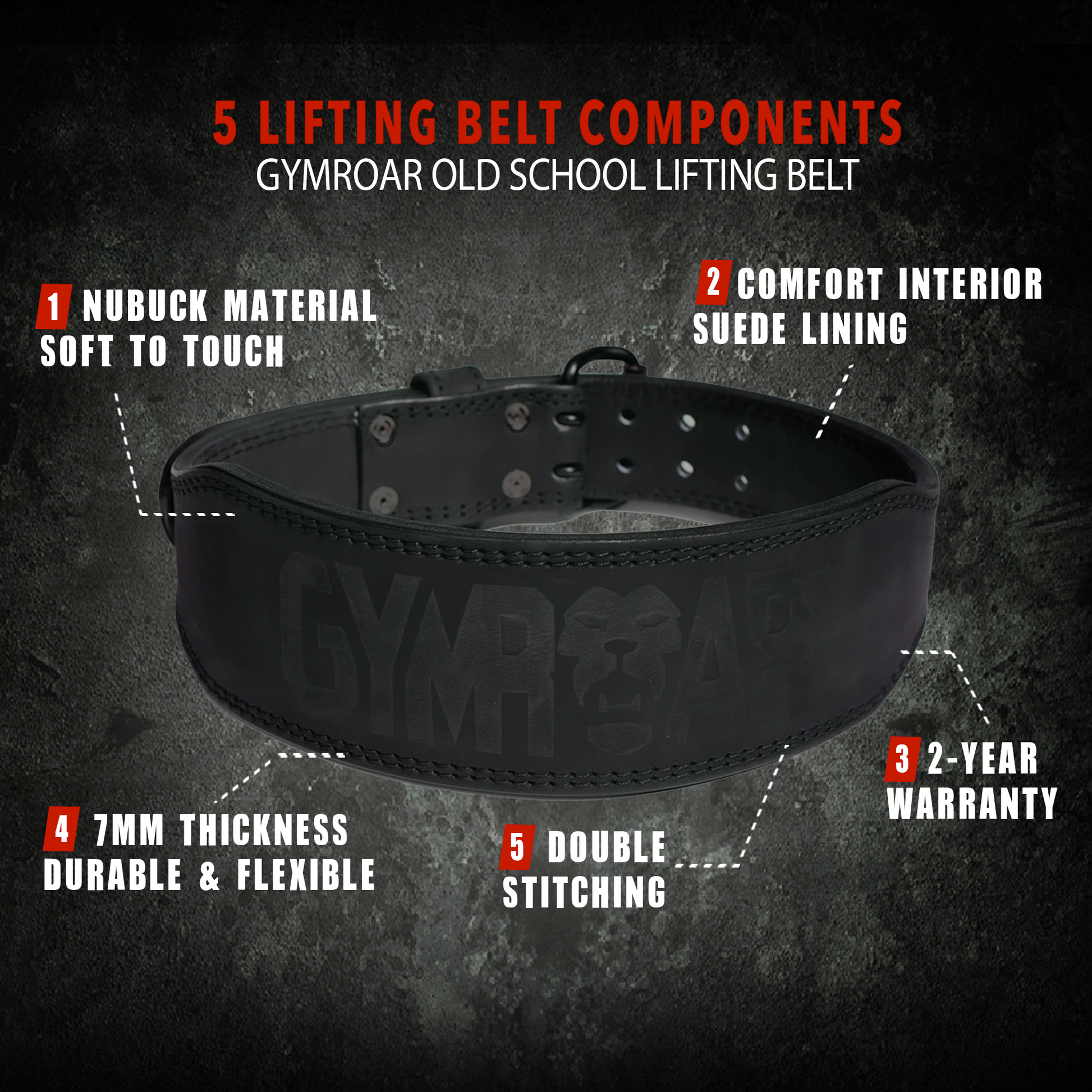 Old School Leather belt#color_black